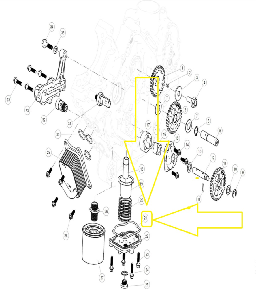 GARNITURA CAPAC BAIE ULEI MOTOR SEGWAY  AT5 / SNARLER AT6 / FUGLEMAN UT6 [2]