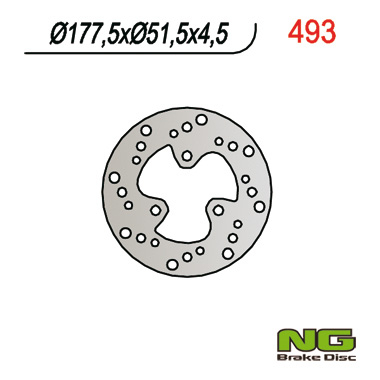 DISC FRANA SPATE / BRAKE DISC REAR POLARIS SCRAMBLER 400/500 1996-2001 (177x51x4.5) [2]