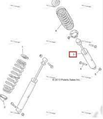 AMORTIZOR SPATE POLARIS RANGER 570 '15-'16, RANGER 900 '11-'19, RANGER 1000 '15-'22 [4]