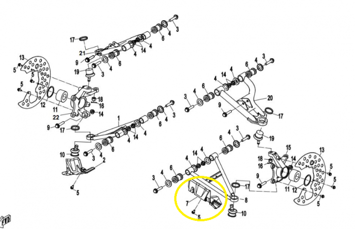 APARATOARE BRAT FATA STANGA CFMOTO 500 / 800 12-18 [2]