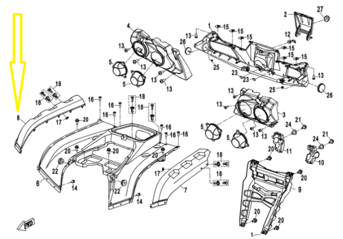 APARATOARE NOROI DREAPTA CF MOTO 800 12-18 [3]