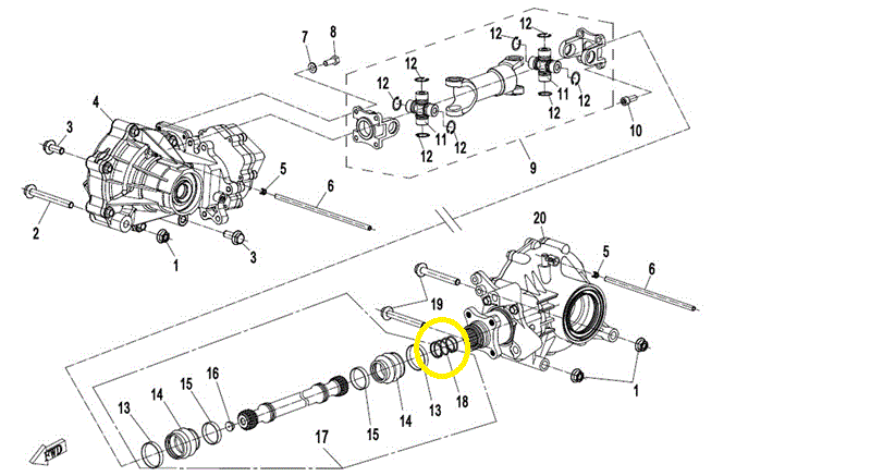 ARC CARDAN CFMOTO CFORCE  / FILTRU ULEI CFMOTO [3]
