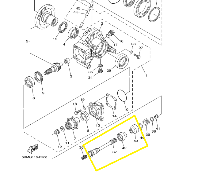 AX CARDAN SPATE YAMAHA GRIZZLY 660 2002-2008 [3]