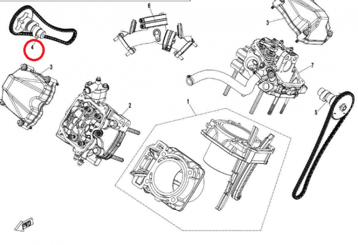 AX CAME CHIULOASA FATA + LANT DISTRIBUTIE CFMOTO ATV/SSV/UTV 800 X8 2012-2021 [2]