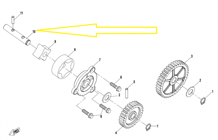AX POMPA  ULEI CF MOTO 800 / 820 2012-2022 [3]
