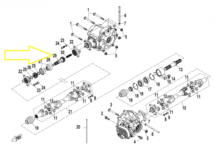 AX TRANSMISIE CARDAN CFMOTO SSV/UTV 800/1000 14-22 [4]
