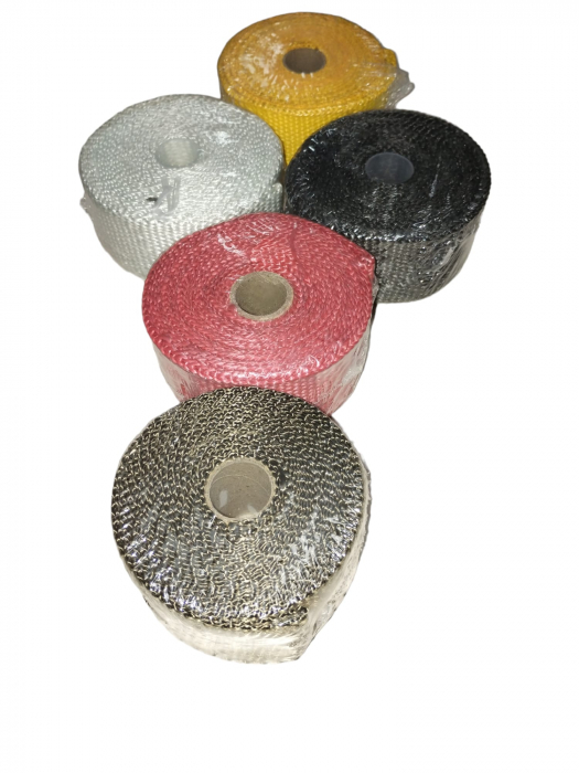 BANDA TERMICA  IZOLAT EVACUARE MOTOCILETE / ATV LATIME 50MM X 5 ML FARA COLIERE [2]