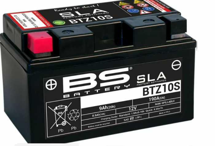 BATERIE HONDA CBR 600 / 650 / 929 HONDA NT 650 KAWASAKI EN 650 / Z 750 / ZX-10R 150X86X95 [1]