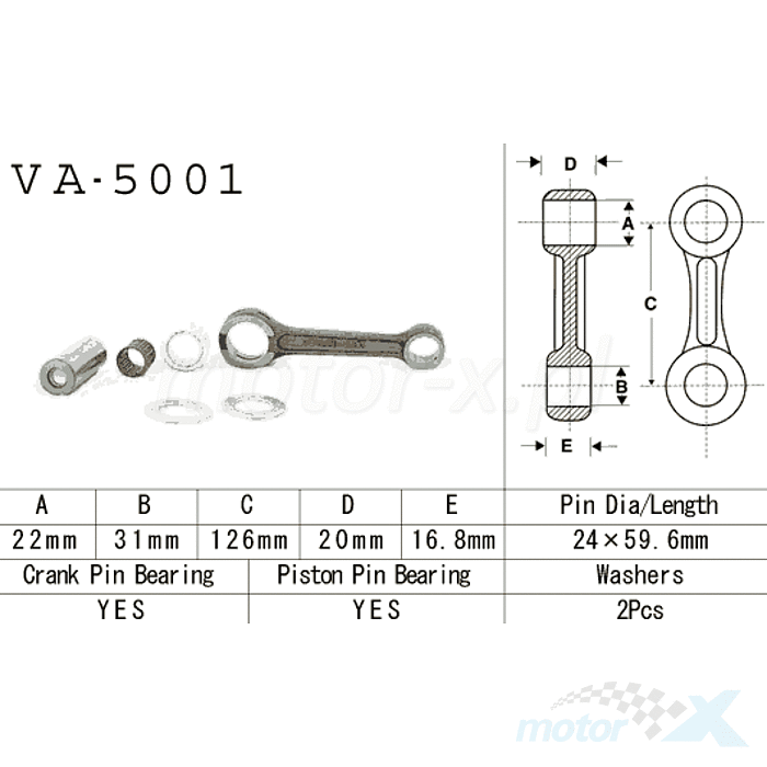 KIT BIELA HONDA CR 250 '84 -'01 2T [2]