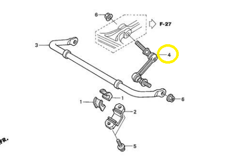 BIELETA  ANTIRULIU SPATE STANGA  / DREAPTA HONDA TRX 680 RUBICON '03-14 [4]