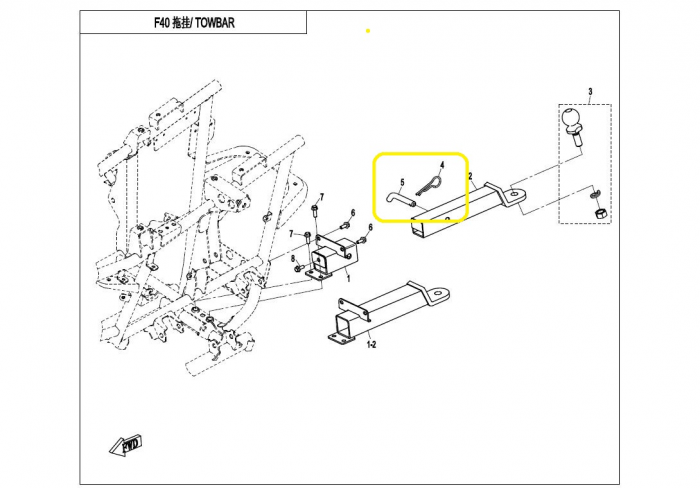 BOLT / PIN SUPORT CARLIG 13MM GROSIME [3]