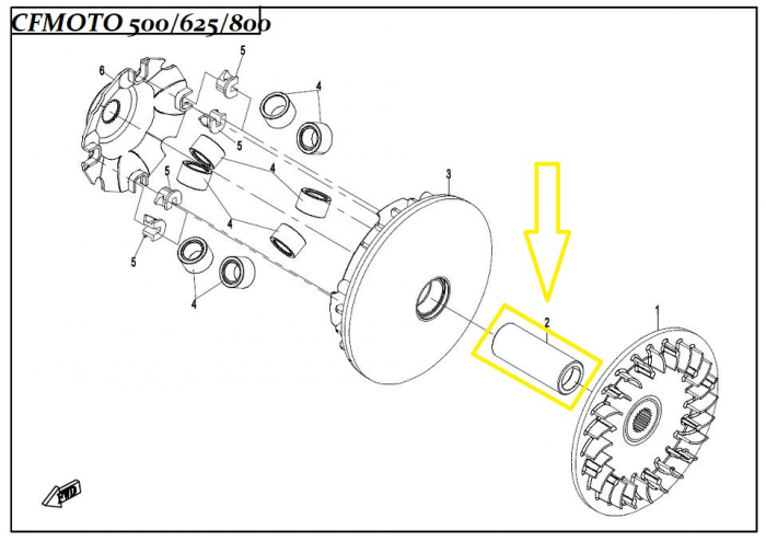 BOLT VARIATOR CFMOTO 500/625 ATV-UTV 0180-051002 [3]