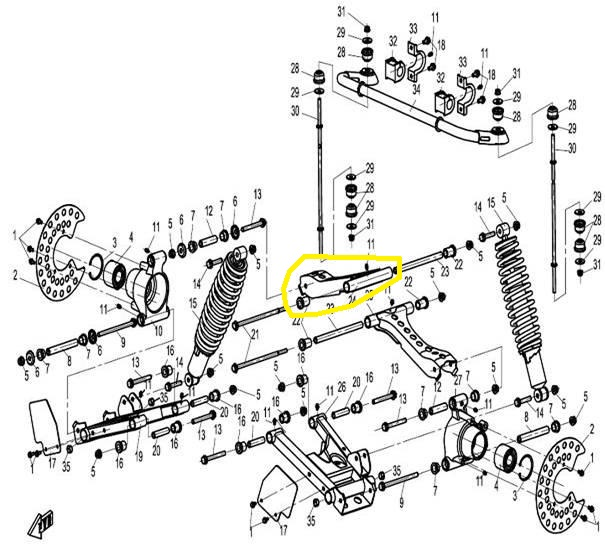 BRAT SPATE SUPERIOR DREAPTA CFMOTO 600 / 625 ZFORCE [3]