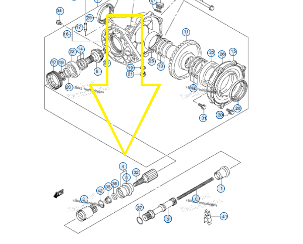 BUCSA CARDAN SPATE SUZUKI LT-A 700 06-07 / LT-A 450/500 07-18 [3]