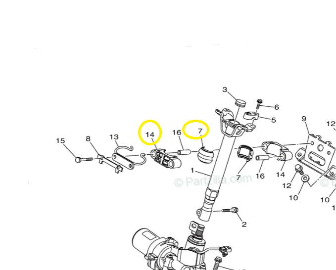 BUCSA COLOANA DIRECTIE YAMAHA GRIZZLY 450/550/700 YAMAHA KODIAK 450/700 2013-2022 [2]