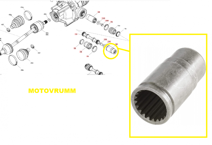 BUCSA CUPLAJ CARDAN FATA CAN-AM OUTLANDER / RENEGADE 400 / 500 / 650 / 800 2003-2016 [1]