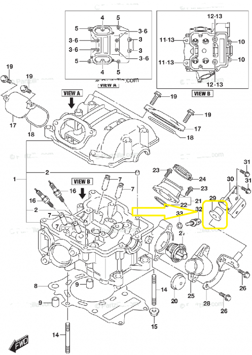 BUCSA MOTOR SUS SUZUKI LT-A 450/500/700/750 2004-2020 [3]