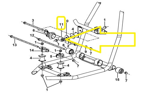 BUCSA SUPORT MOTOR TGB BLADE 525/550 , BLADE 550EFI FL , 550EFI [3]