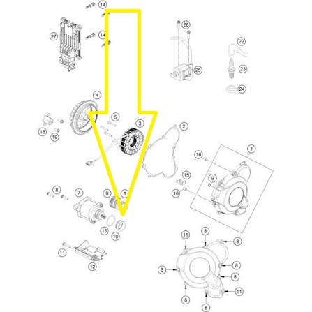 BUCSA SUSTINERE ELECTROMOTOR KTM 2T EXC 250 TPI / 300 TPI 2017-2024 [2]