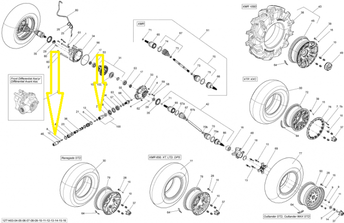 BUCSA AX CARDAN TRANSMISIE CAN-AM OTLANDER / RENEGADE 400/500/570/650/800/1000 (12-24) [4]