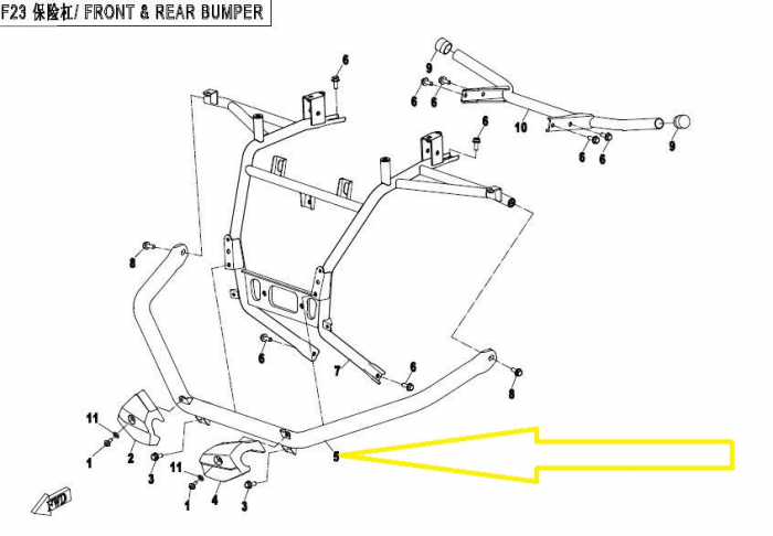 BULBAR FATA CFMOTO CFORCE INOX [4]
