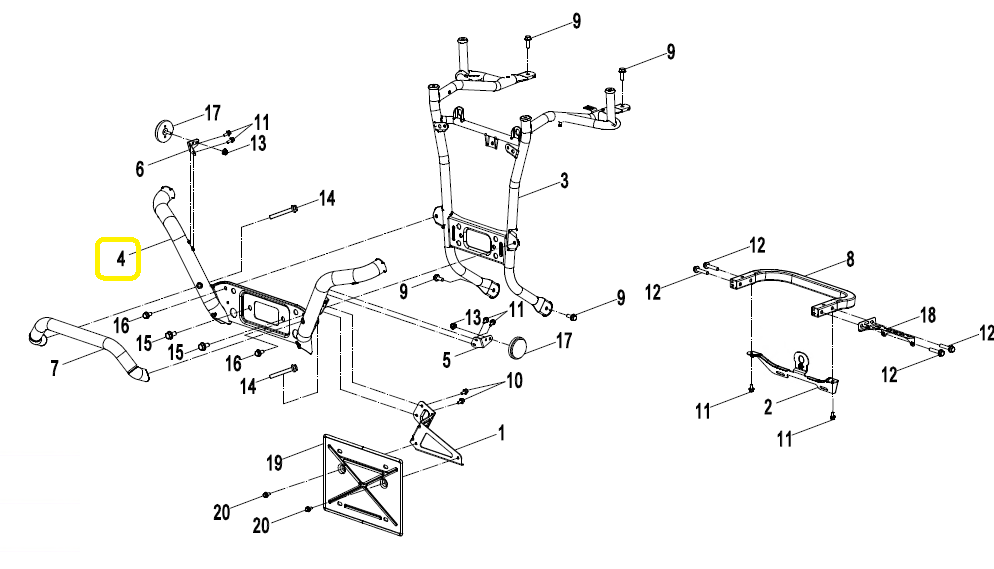 BULLBAR FATA CFMOTO CFORCE 400 X4 / 500 X5 2022-2026 [2]