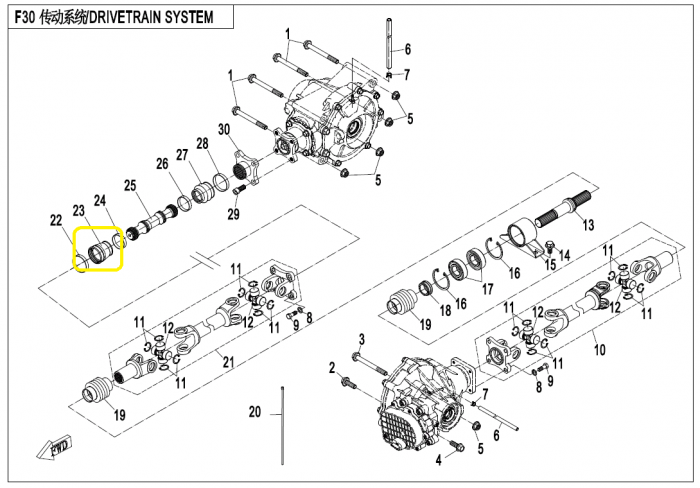 BURDUF CARDAN FIX CFMOTO 2015=> [5]