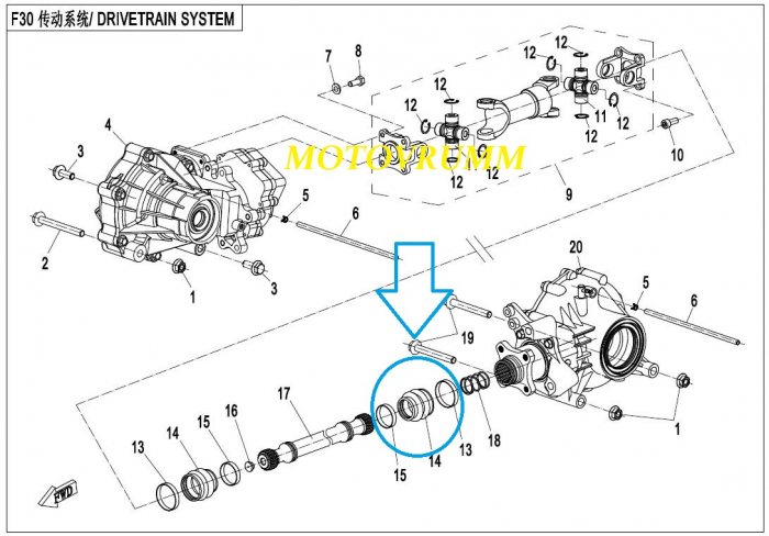 GUMA/BURDUF CARDAN CFMOTO 400-1000 [6]