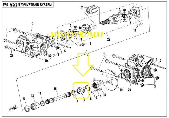 GUMA/BURDUF CARDAN CFMOTO 400-1000 [5]