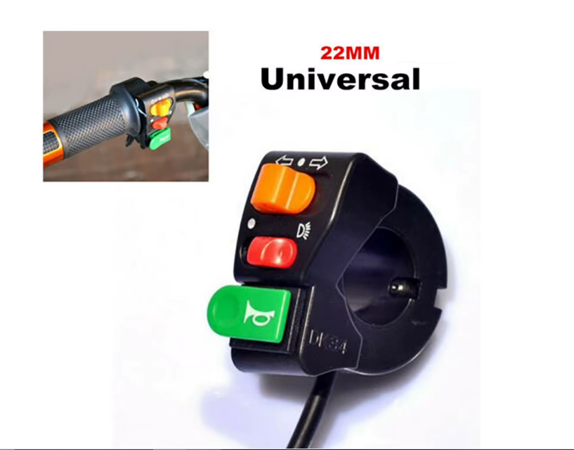 BUTON COMENZI MOTO DE PUS PE GHIDON UNIVERSAL SEMNALIZARE + CLAXON + LUMINI [1]