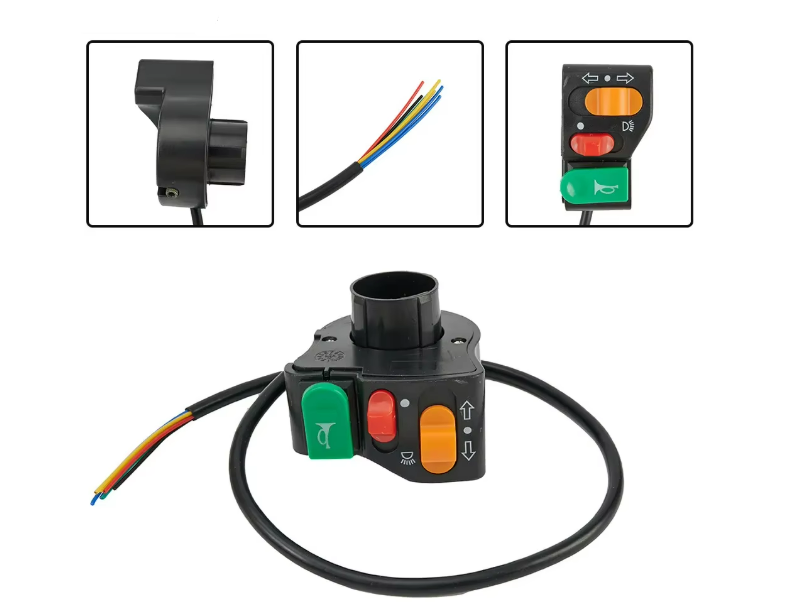 BUTON COMENZI MOTO DE PUS PE GHIDON UNIVERSAL SEMNALIZARE + CLAXON + LUMINI [2]