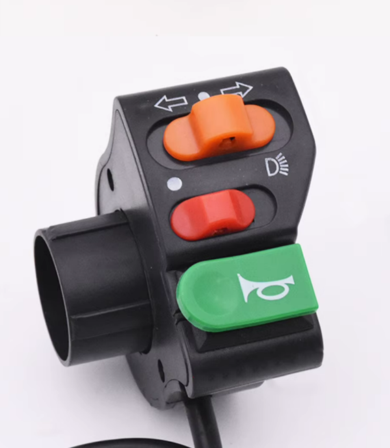 BUTON COMENZI MOTO DE PUS PE GHIDON UNIVERSAL SEMNALIZARE + CLAXON + LUMINI [5]