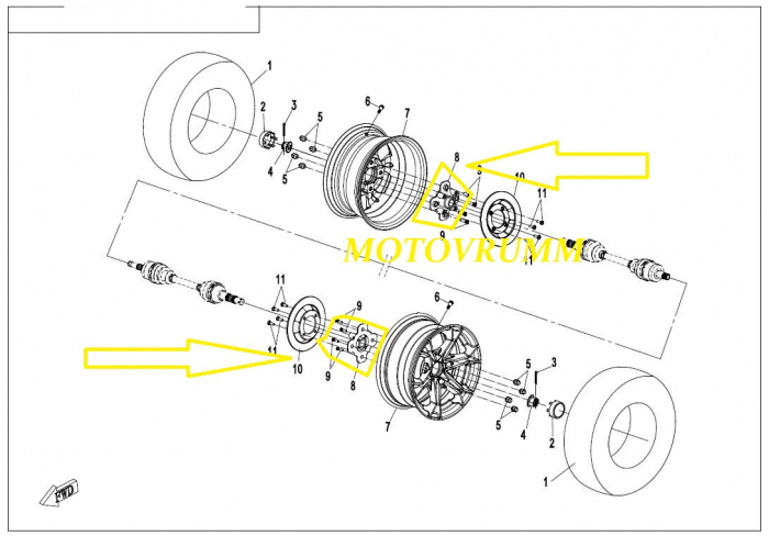 BUTUC ROATA CFMOTO ATV / UTV / SSV [4]