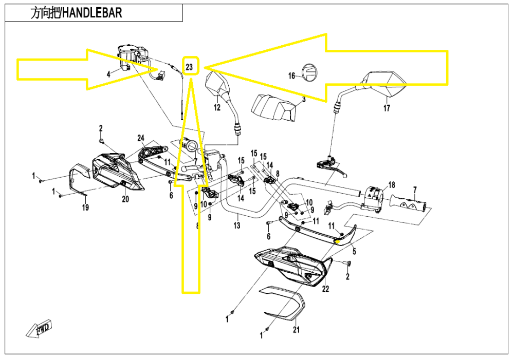 CABLU ACCELERATIE CFMOTO CFORCE 850 / 850XC 2020-2025 [3]