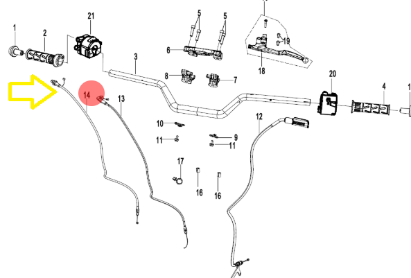 CABLU ACCELERATIE CFMOTO NK 125 [2]