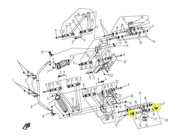 CAPAC BUCSA FUZETA SPATE CFMOTO 400/450/520 2014-2019 , 500/600/625/800 2007-2016 [5]