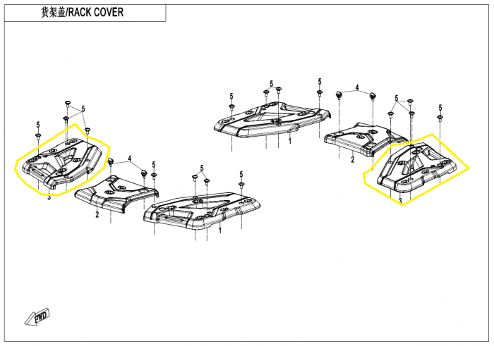 CAPAC BULLBAR DREAPTA-FATA / STANGA-SPATE CFMOTO CFORCE 400 X4 / 500 X5 2022-2024 [2]