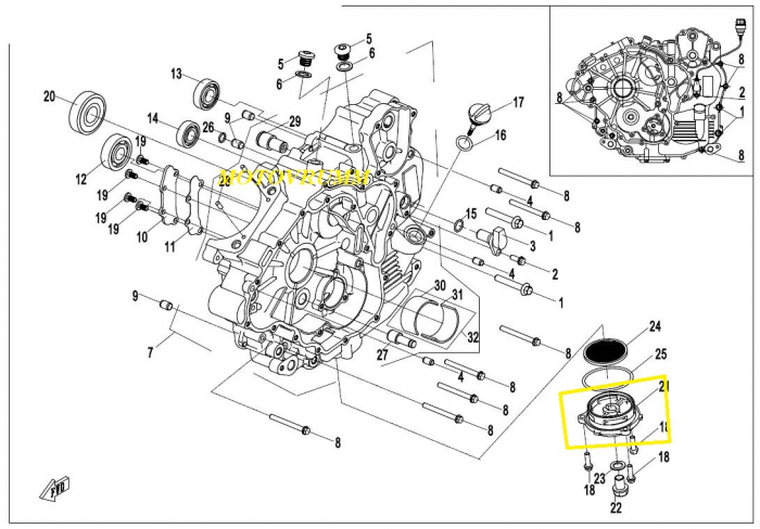 CAPAC FILTRU ULEI / CAPAC SORB ULEI CFMOTO  0GR0-011001 [3]
