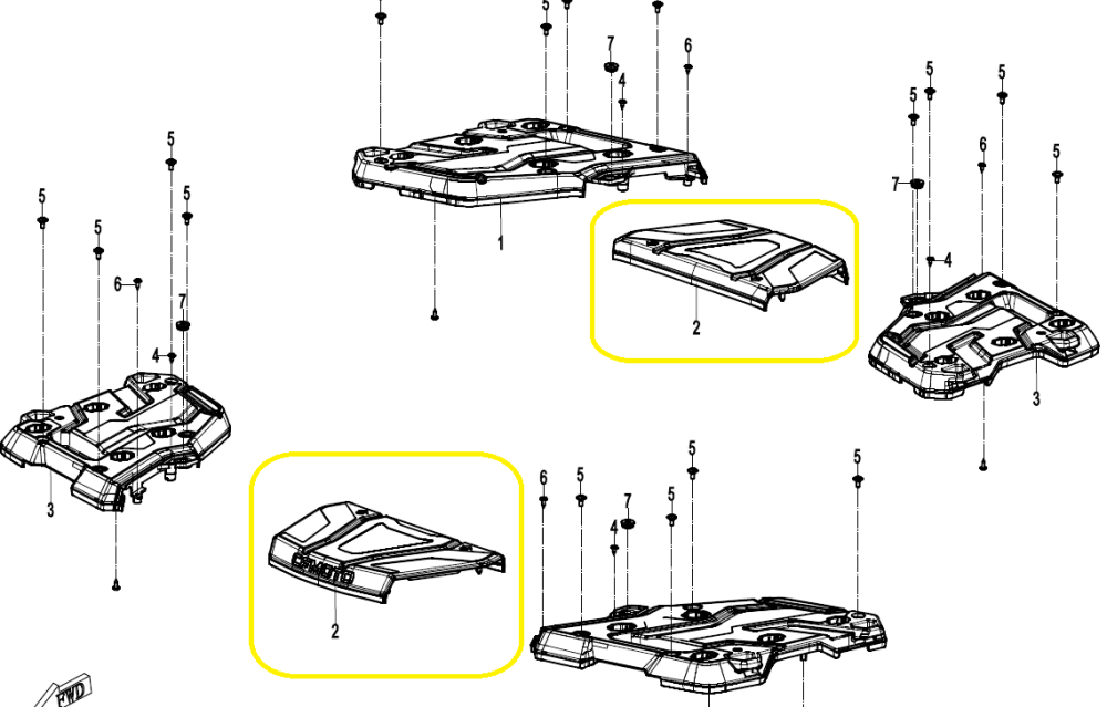 CAPAC CENTRAL PORTBAGAJ CFMOTO CFORCE X8 / X10 GEN3 2025-> [3]