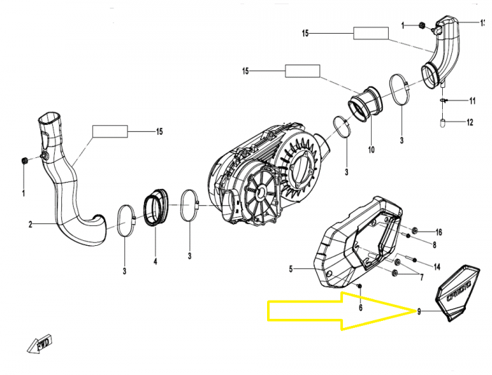 CAPAC FILTRU ULEI CFMOTO CFORCE 600 2022-2024 [3]