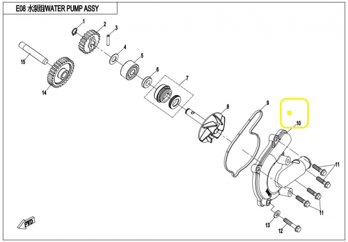 CAPAC POMPA APA CFMOTO ATV CFORCE 800 / 820 2012-2018 [2]