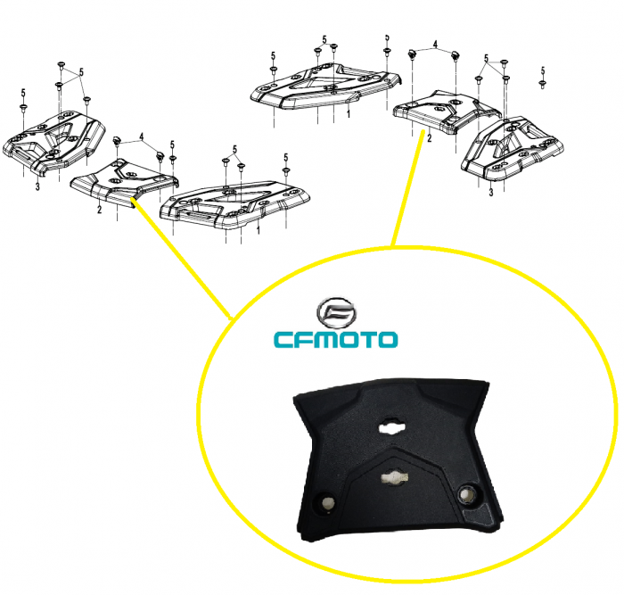 CAPAC PORTBAGAJ FATA / SPATE CFMOTO CFORCE 400 / 500 2022-2024 [1]