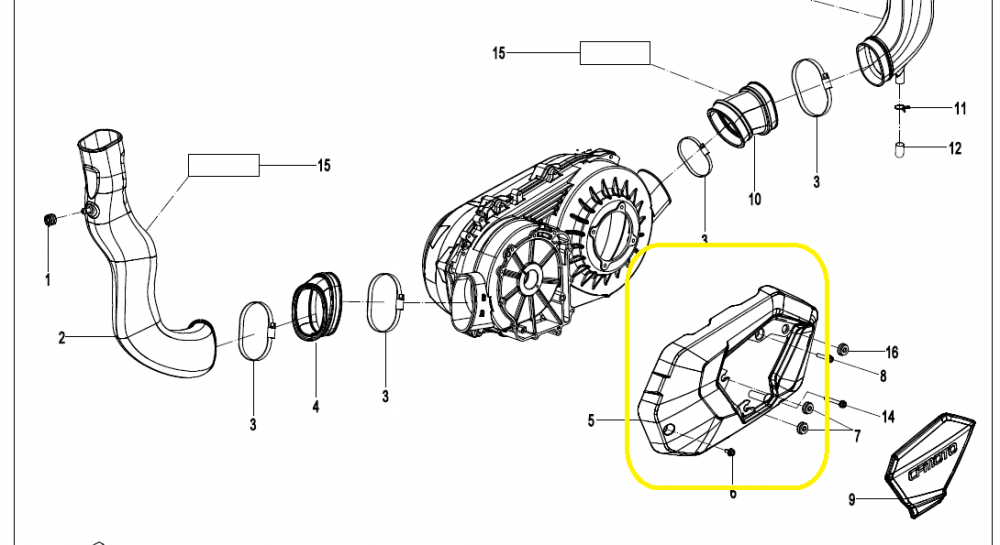 CAPAC PROTECTIE STANGA MOTOR CFMOTO CFORCE 600 / 625 2020-2025 [3]