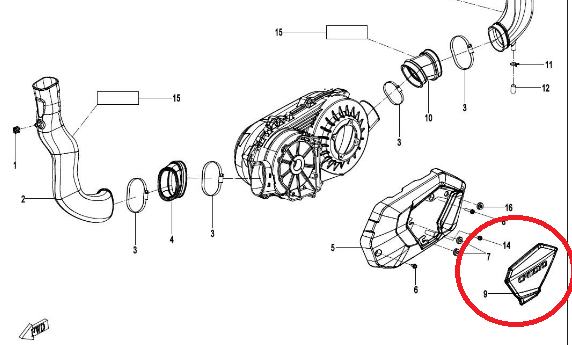 CAPAC VIZITARE FILTRU ULEI CFMOTO 600/625 CF600AU-3L CF600ATR-2S, CF600AU-3SF 2020-2021 [3]