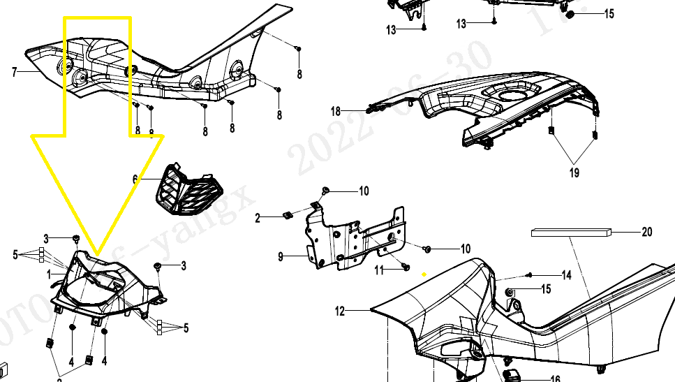 CARCASA BORD CFMOTO CFORCE 400 X4 / 500 X5 2022-2026 [3]