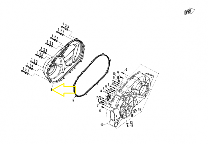 CARCASA CVT CFMOTO 850 1000  ATV / UTV / SSV 2017-2024 [4]