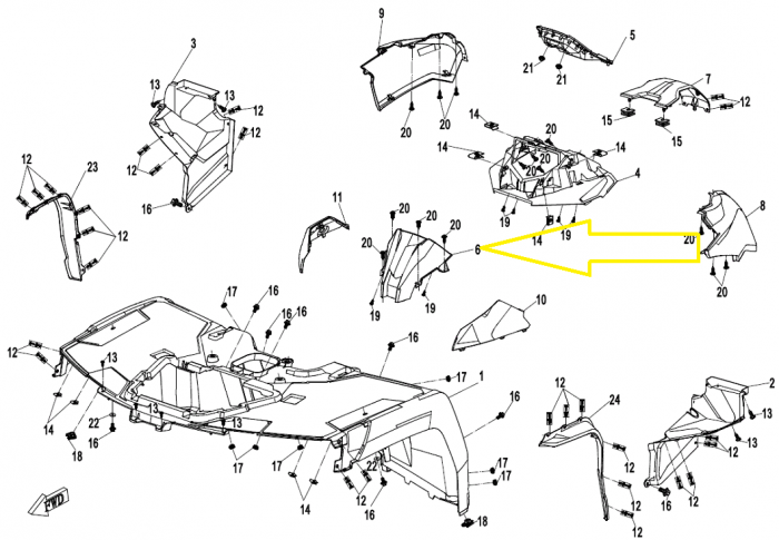 CARENA BORD CFMOTO CFORCE 800 ATR / CF 850 / CF1000 17-24 [3]