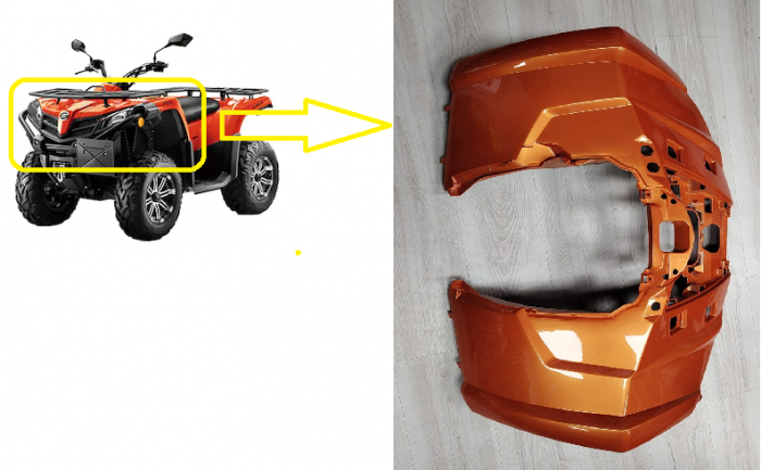 CARENA FATA PORTOCALIE CFMOTO 400/450/520/550 2014-2021 ORANGE / BLUE / LAVA ORANGE [5]