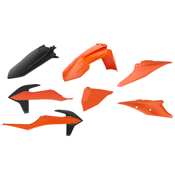 SET CARENE KTM EXC / EXC-F 150 / 250 / 300 / 350 / 500 /  '20 -'21 CULOARE OEM (PORTOCIAL / NEGRU) [1]