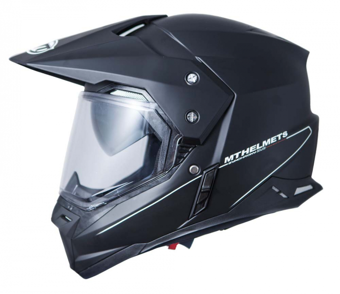 CASCA MOTO FULL FACE NEAGRA CU VIZIERA SI OCHELARI DUOSPORT [1]